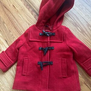 Baby Gap Red Hooded Toggle Coat